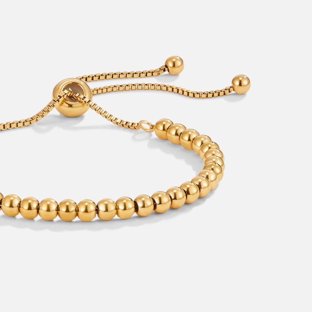 Pulseira de Contas Dourada Nila