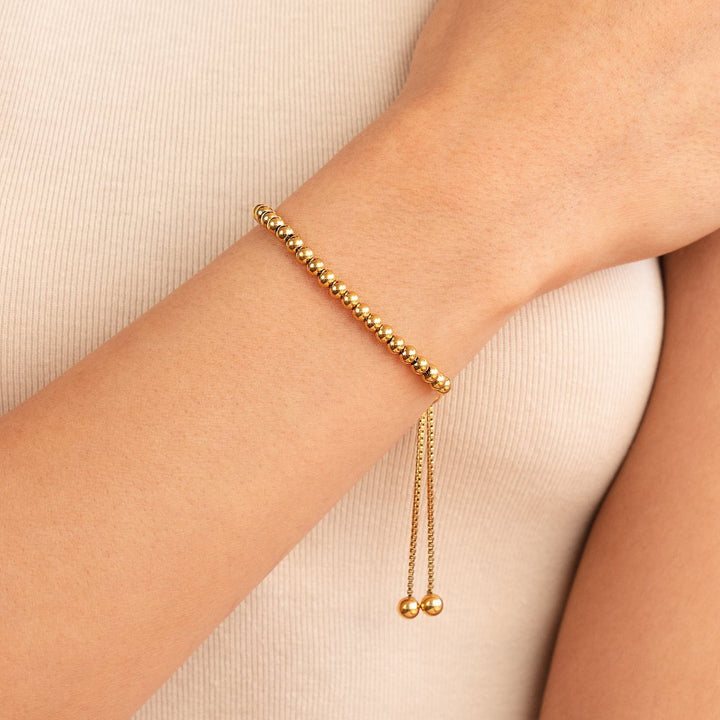 Pulseira de Contas Dourada Nila