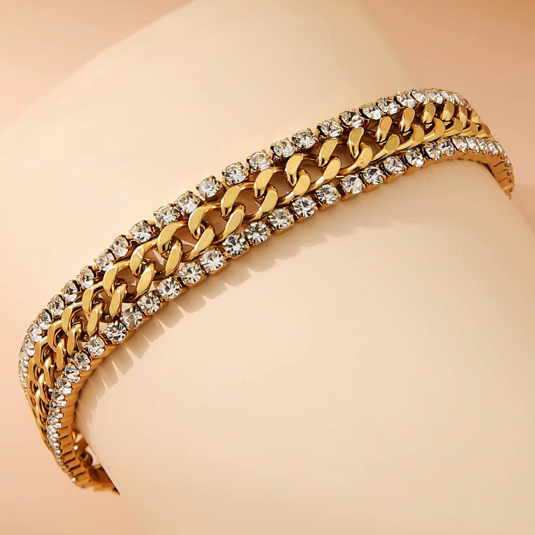 Pulseira Ténis, Banhada a Ouro 18K