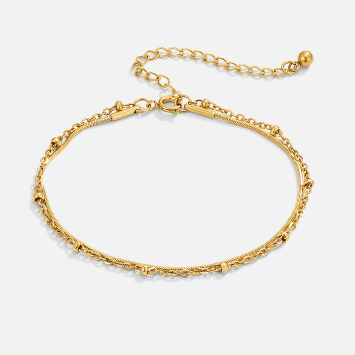 Pulseira Dourada em Camadas Pia