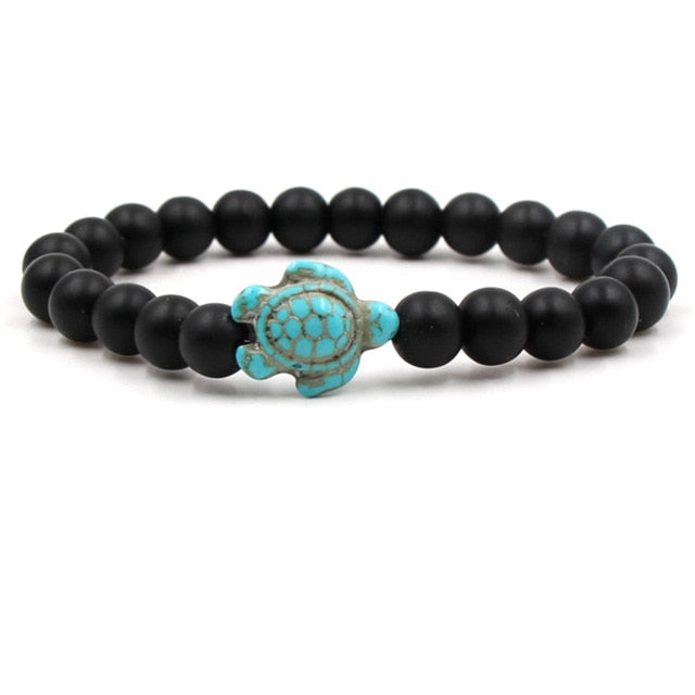 Pulseiras Únicas de Contas Naturais com Tartaruga