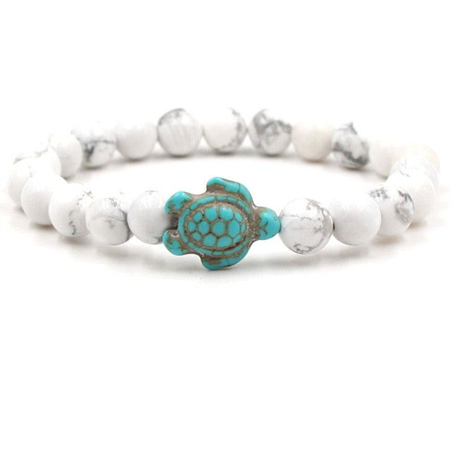 Pulseiras Únicas de Contas Naturais com Tartaruga