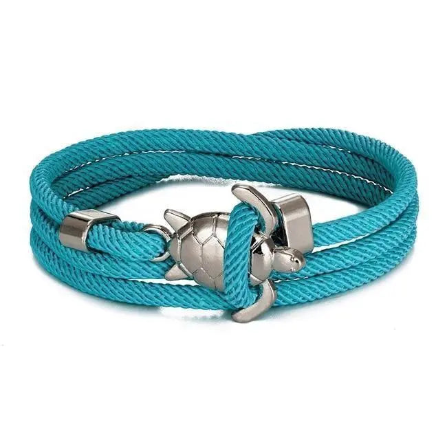 Pulseira Feita à Mão com Tartaruga Marinha
