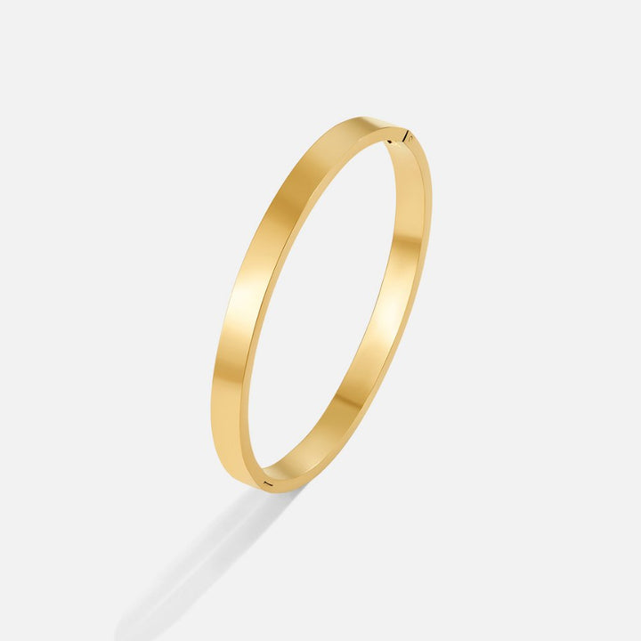 Bracelete Rígida Dourada Rina