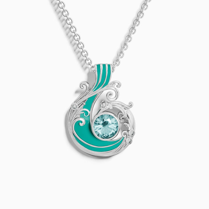 Colar Savanna Swirl – Água-Marinha
