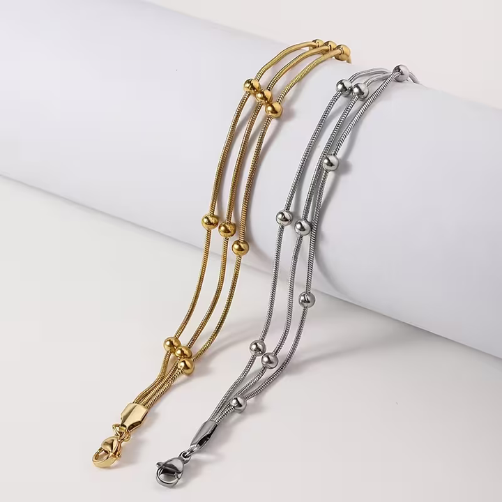 Pulseira de Contas com Serpente