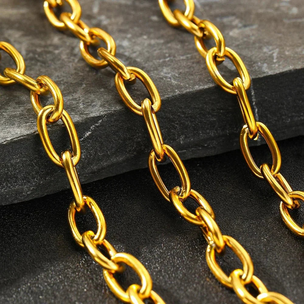 Conjunto de Colar e Pulseira Paperclip