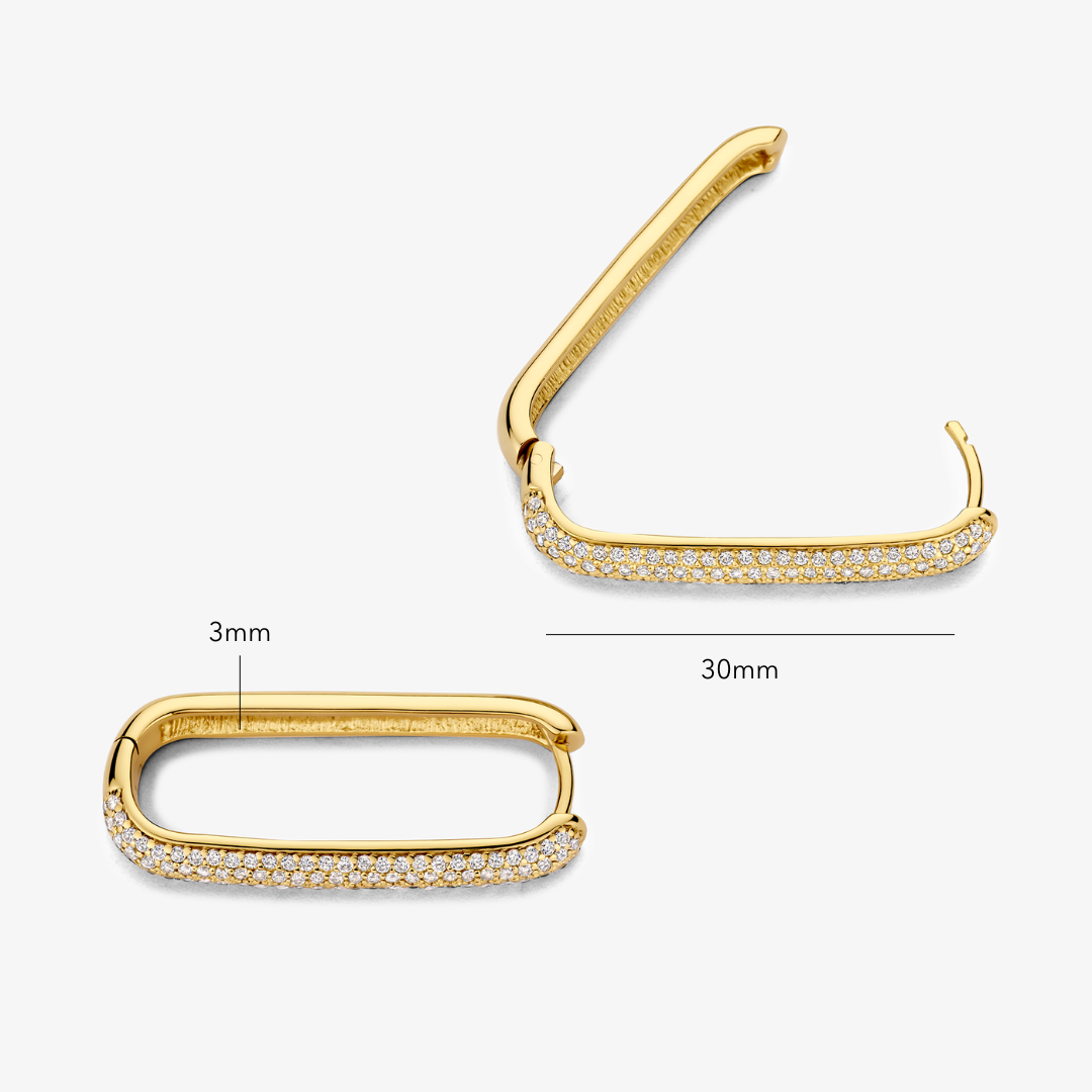 Argolas Grandes Pavé Icon | Ouro