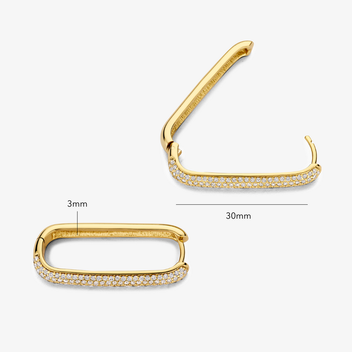 Argolas Grandes Pavé Icon | Ouro