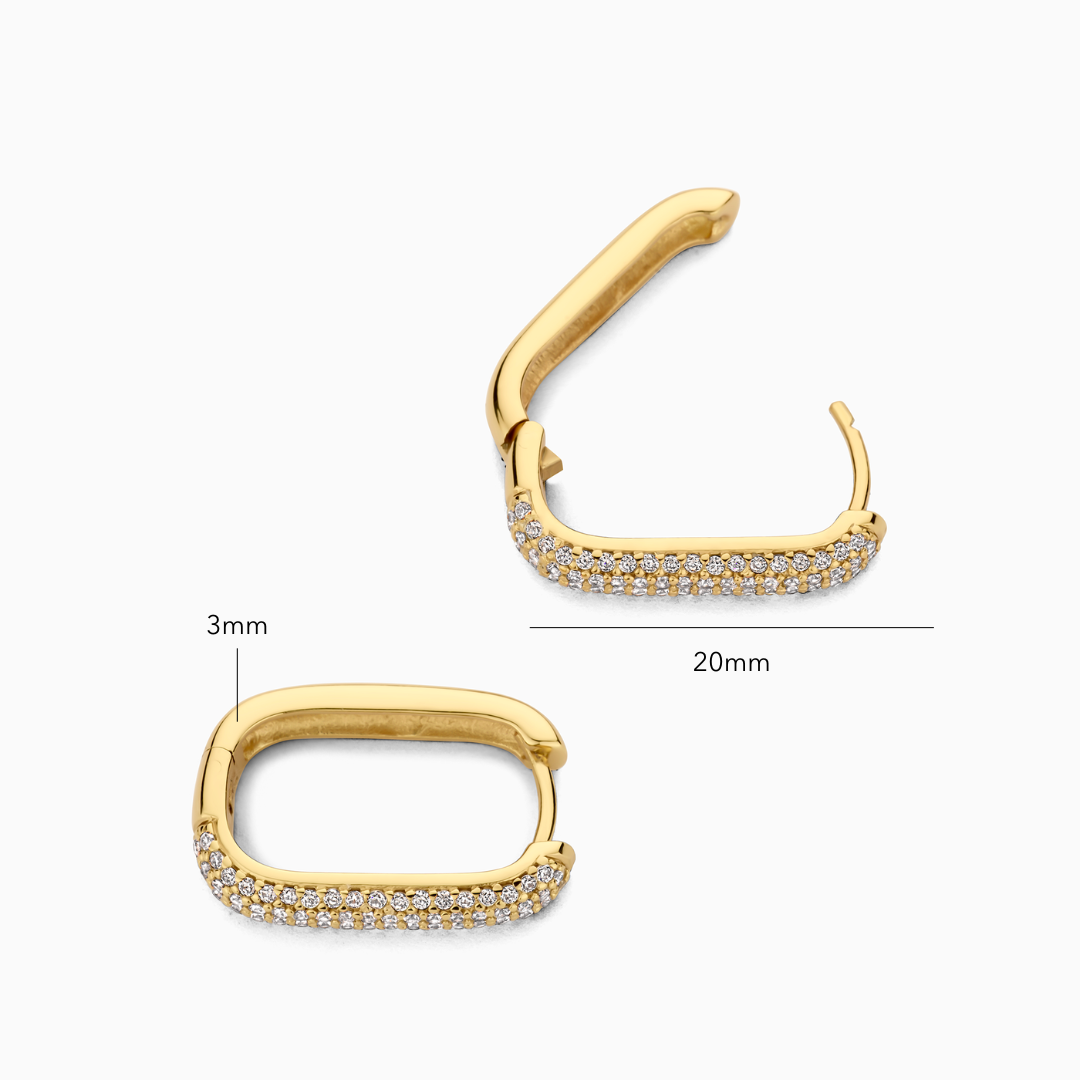 Argolas Pavé Icon | Ouro