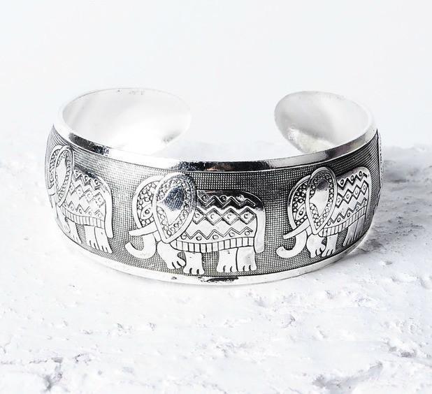 Pulseira Aberta Boho Prateada