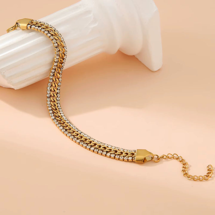 Pulseira Ténis, Banhada a Ouro 18K