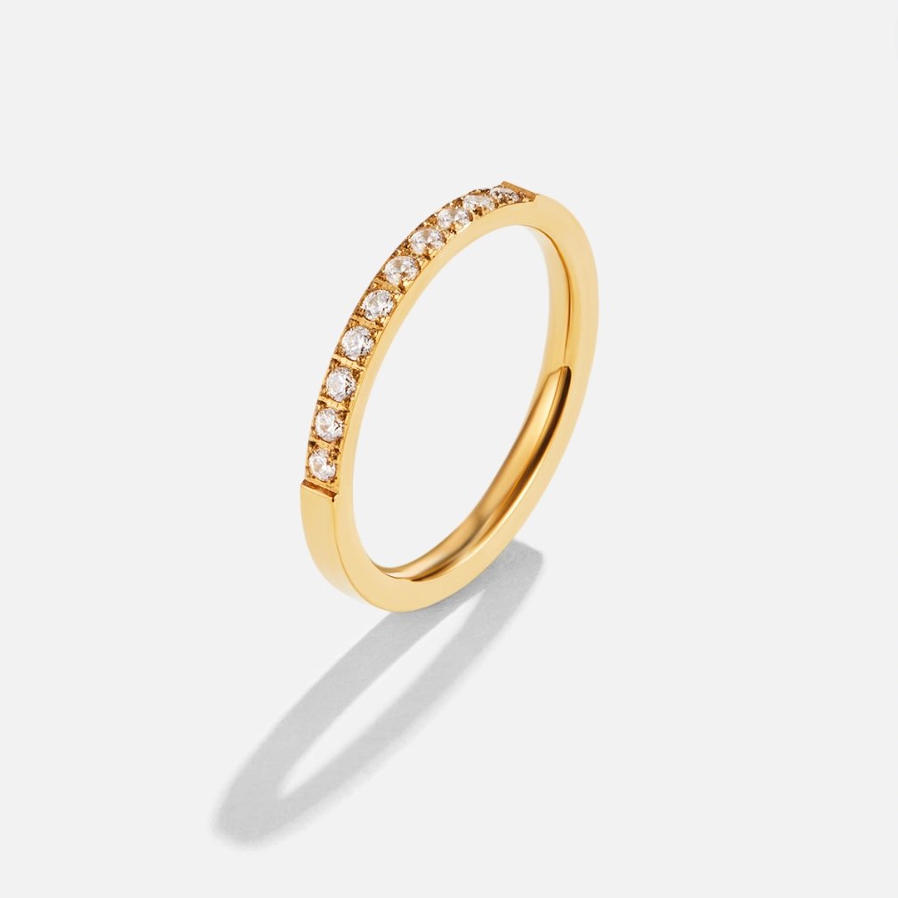Anel Beleza Intemporal com Cristal 18K