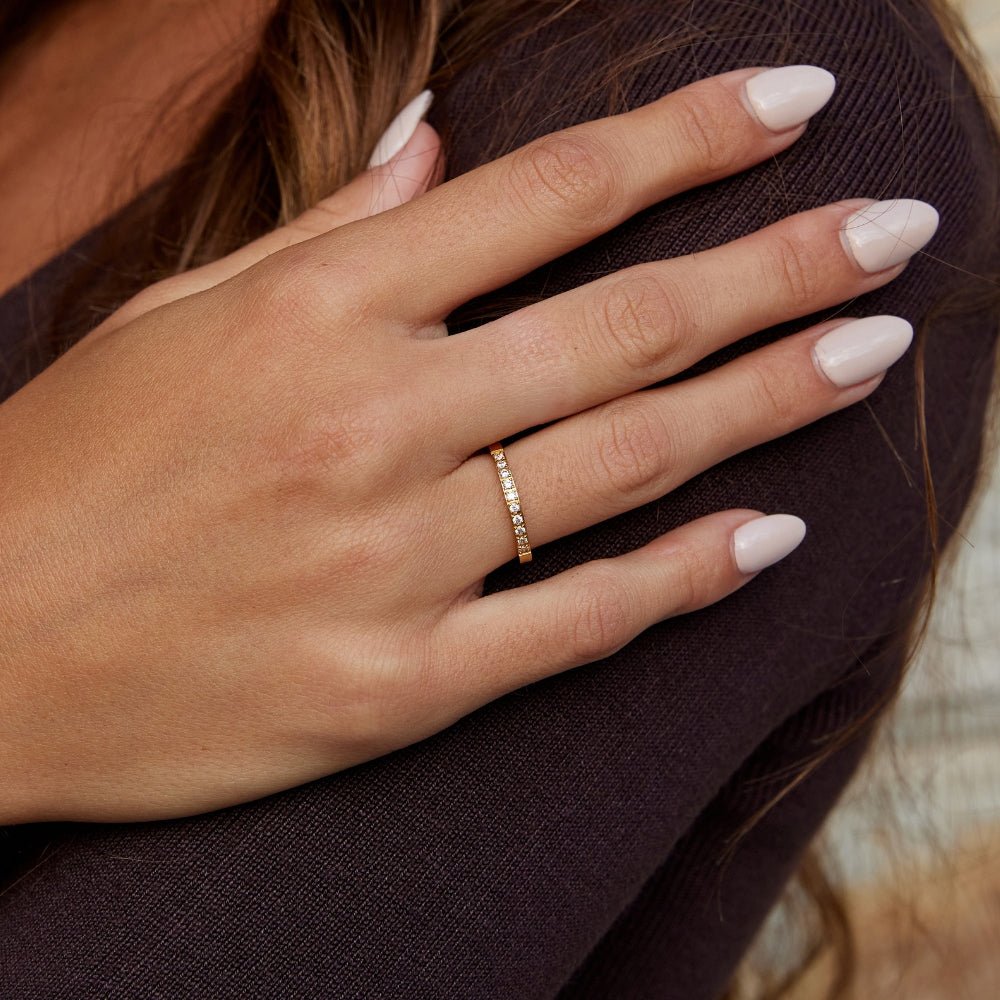 Anel Beleza Intemporal com Cristal 18K