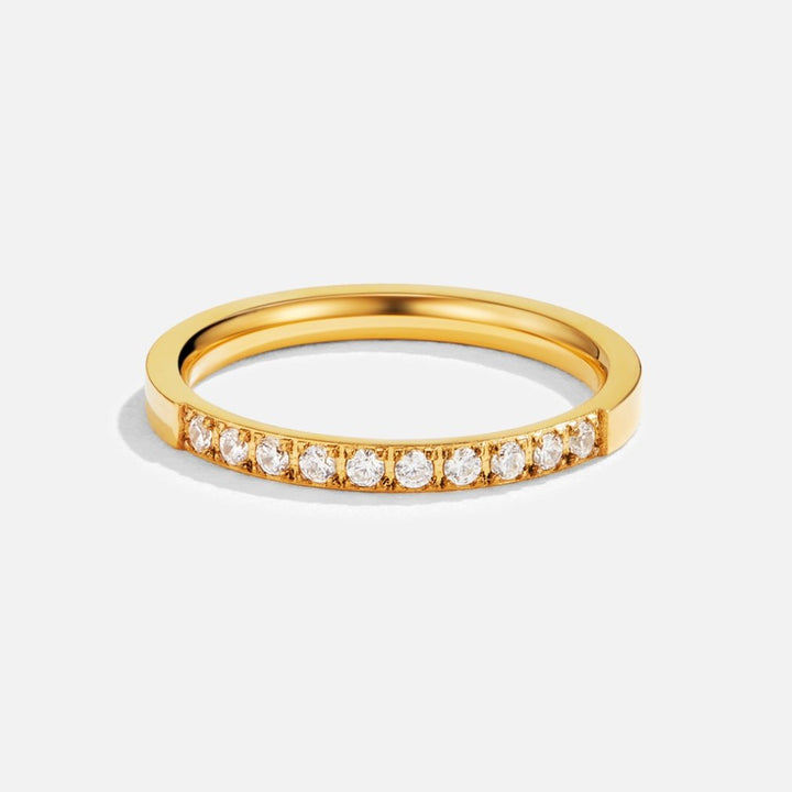 Anel Beleza Intemporal com Cristal 18K
