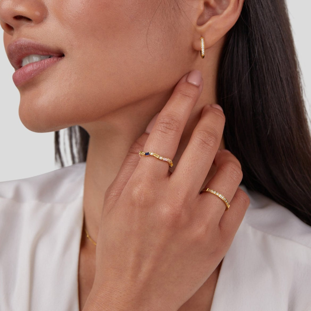 Anel Beleza Intemporal com Cristal 18K