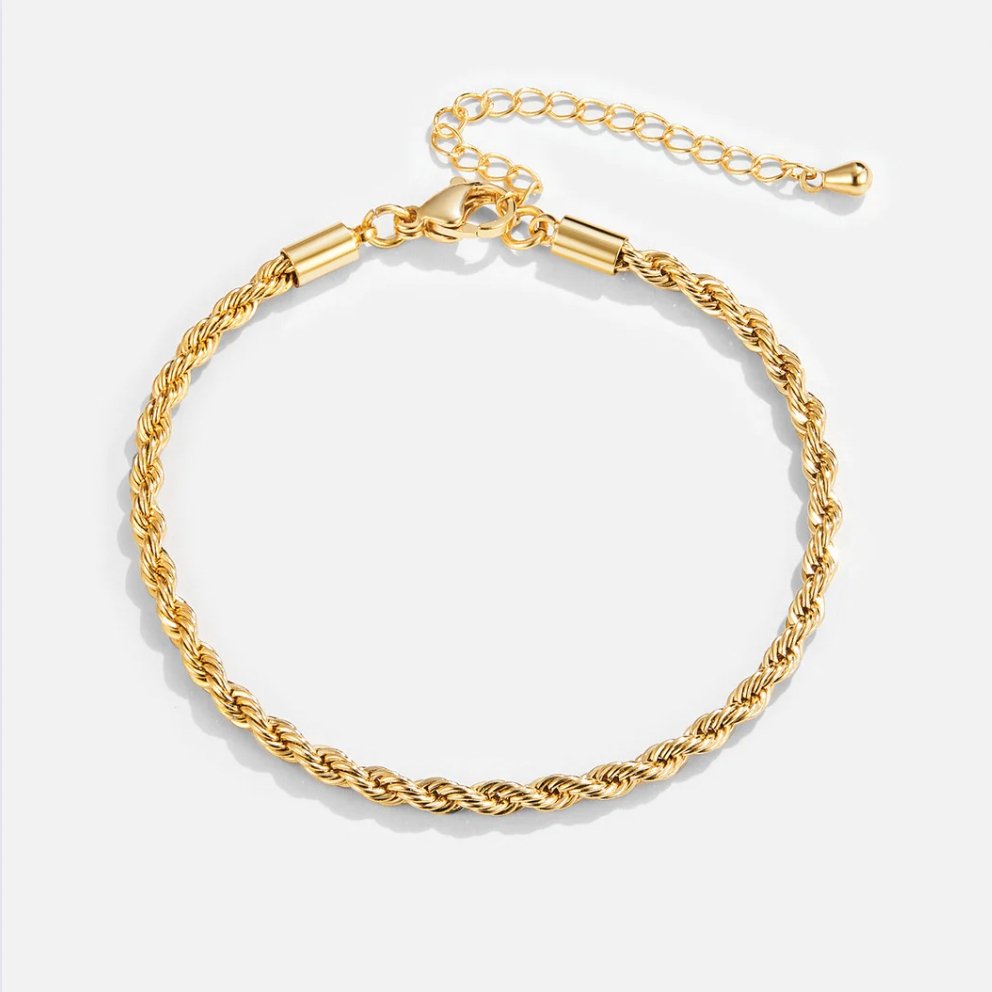 Pulseira Dourada Torcida Elegante
