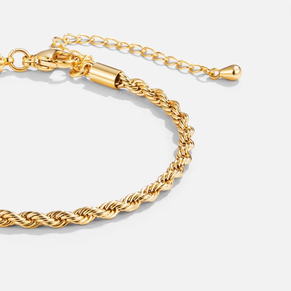 Pulseira Dourada Torcida Elegante