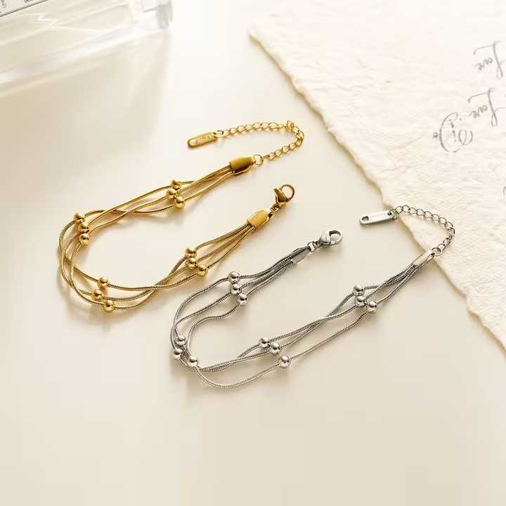 Pulseira de Contas com Serpente